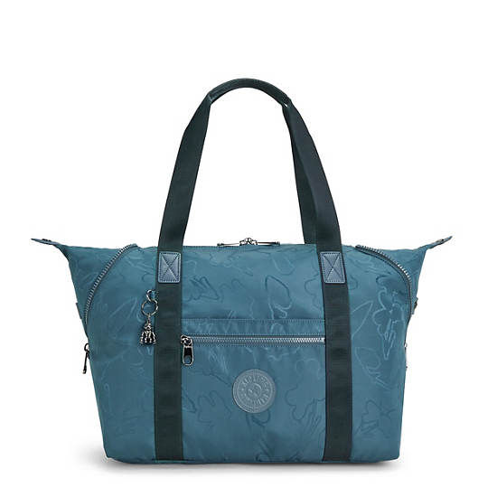 Kipling Art Medium Iconic Tote Çanta Lacivert Gri | TR 1767NW